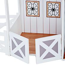 Teamson Kids Olivia's World Dreamland Farm House 12" Doll House, Gray