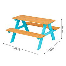 Teamson Kids Outdoor Wood Picnic Table and Chair Set