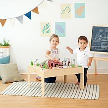 Teamson Kids Preschool Play Lab Country Table Train 85-Piece Set