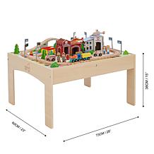 Teamson Kids Preschool Play Lab Country Table Train 85-Piece Set