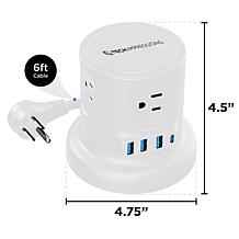 Tech Impressions 8-Device Charging Cube with Retractable Cord