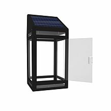 Techko Solar Wall Lantern Amber or White Light Clear Panel