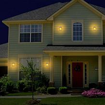 Techko Solar Wall Lantern Amber or White Light Clear Panel