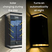 Techko Solar Wall Light Dual Direction Amber or White Light