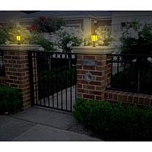 Techko Solar Wall or Pillar Light Amber or White Light