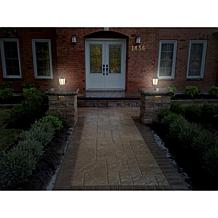 Techko Solar Wall or Pillar Light Amber or White Light
