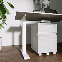 Techni Mobili 2 Drawer Rolling Filing Cabinet with Storage - Grey