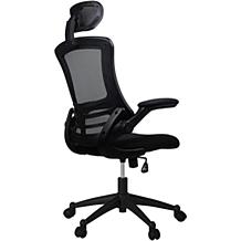 Techni Mobili High-Back Mesh Office Chair with Flip-Up Arms