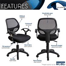 Techni Mobili Midback Mesh Task Office Chair
