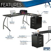 Techni Mobili Modern L-Shaped Computer Desk