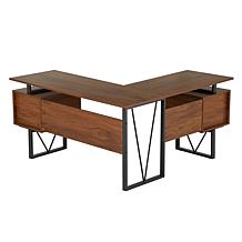 Techni Mobili Reversible L-Shape Computer Desk with Drawers