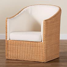Tessa Bohemian Rattan Arm Chair with Cushion