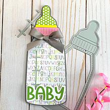The Stamps of Life Baby Bottle Slimline Shaped Card Fold-it Die Set