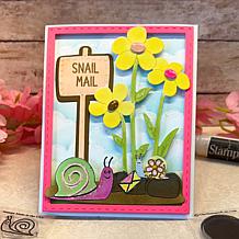 The Stamps of Life Flowers with Sign Background Die Set