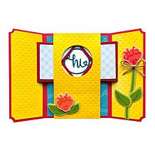 The Stamps of Life Gate Fold Peek-a-Boo Interactive A2 Card Die Set
