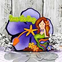 The Stamps of Life Hibiscus A2 Shaped Card Fold-it Die Set