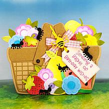 The Stamps of Life Picnic Basket Shaped Card Fold-it