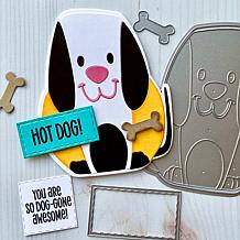 The Stamps of Life Puppy A2 Shaped Card Fold-it Die Set