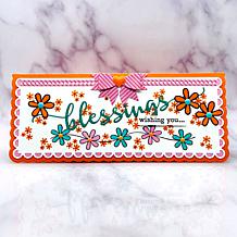 The Stamps of Life Scalloped Slimline Card Die Set