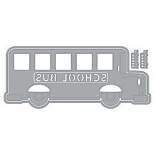 The Stamps of Life School Bus Slimline Shaped Card Fold-it Die Set