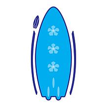 The Stamps of Life Surfboard Slimline Shaped Card Fold-it Die Set