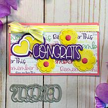 The Stamps of Life Tall and Skinny Congrats Word Die Set