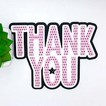 The Stamps of Life Thank You Shaped Card Fold-it