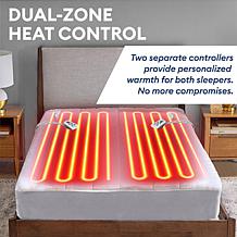 Therahaus by Therapedic King Heated Mattress Pad with Dual Controllers