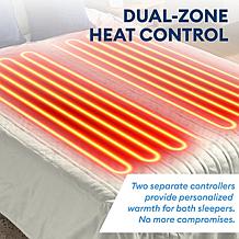 Therahaus by Therapedic King Size Heated Blanket, Ivory