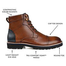Thomas & Vine Mens Reddick Cap Toe Ankle Boot