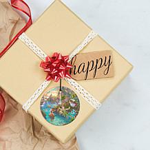Thomas Kinkade Disney Glass Ornament - Peter Pan (Neverland)