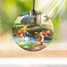 Thomas Kinkade Disney Hanging Glass Ornament - Winnie the Pooh