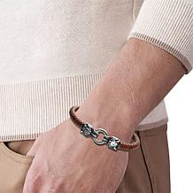 Tiger Heads Leather Bracelet