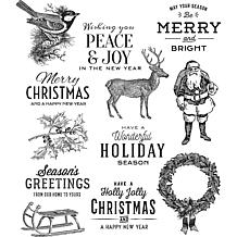 Tim Holtz Cling Stamps 7" x 8.5" - Festive Overlay