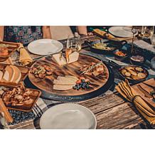 Toscana by Picnic Time Lazy Susan (Fire Acacia Wood)