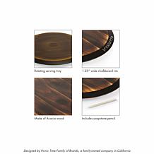 Toscana by Picnic Time Lazy Susan (Fire Acacia Wood)