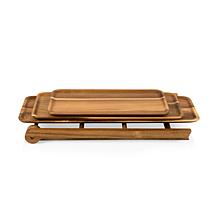 Toscana by Picnic Time Serving Ladder (Acacia Wood)