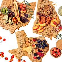 Totally Bamboo Destination Line State-Shaped Cutting Board