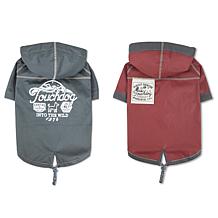 Touchdog Cloudburst Waterproof Reversible Dog Raincoat
