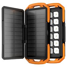 Azpen 8-in-1 Solar Flashlight, AM/FM Weather Radio & Power Bank 2-pack