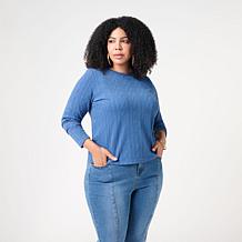 Tower Hill by Christie Brinkley Cable Knit Tee
