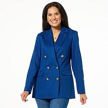 Tower Hill by Christie Brinkley Double-Breasted Relaxed Blazer