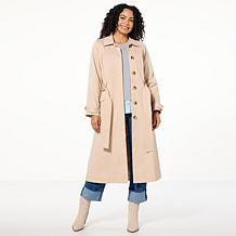 Tower Hill by Christie Brinkley Embroidered Trench Coat