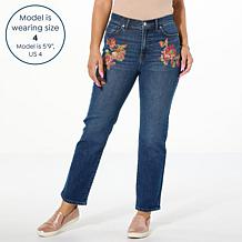 Tower Hill by Christie Brinkley Floral Print Jean