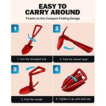 Tower Hill by Christie Brinkley Folding Garden Shovel with Bag