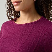 Tower Hill by Christie Brinkley Textured Funnel Neck Top