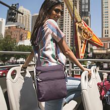 Travelon Classic Anti-Theft Slim Double Zip Crossbody
