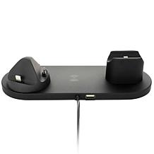 Trexonic 6 in 1 Charger Dock with Wireless Charging Station - Black