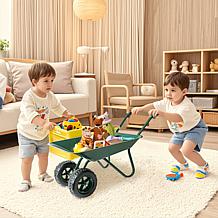 Trimate Kids Metal Wheelbarrow in Hunter Green
