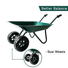 Trimate Kids Metal Wheelbarrow in Hunter Green